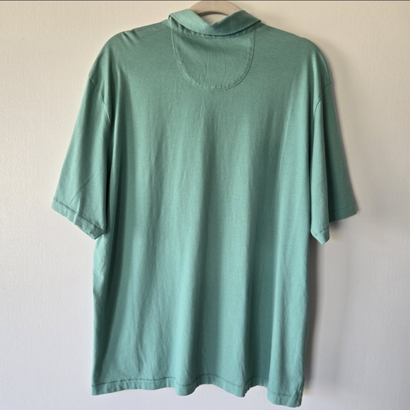 Tommy Bahama 100% Supima Cotton Seafoam Green Short Sleeve Polo Shirt Size Large - Picture 10 of 13